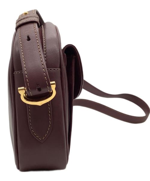 Cartier（カルティエ）Cartier (カルティエ) マストライン ショルダーバッグ ボルドーの古着・服飾アイテム