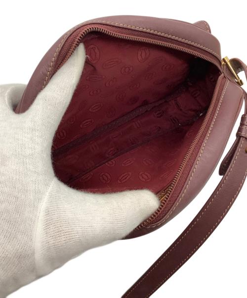 Cartier（カルティエ）Cartier (カルティエ) マストライン ショルダーバッグ ボルドーの古着・服飾アイテム