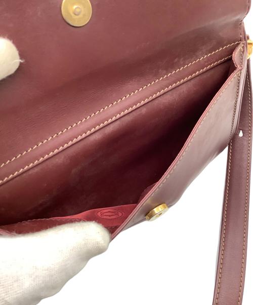 Cartier（カルティエ）Cartier (カルティエ) マストライン ショルダーバッグ ボルドーの古着・服飾アイテム