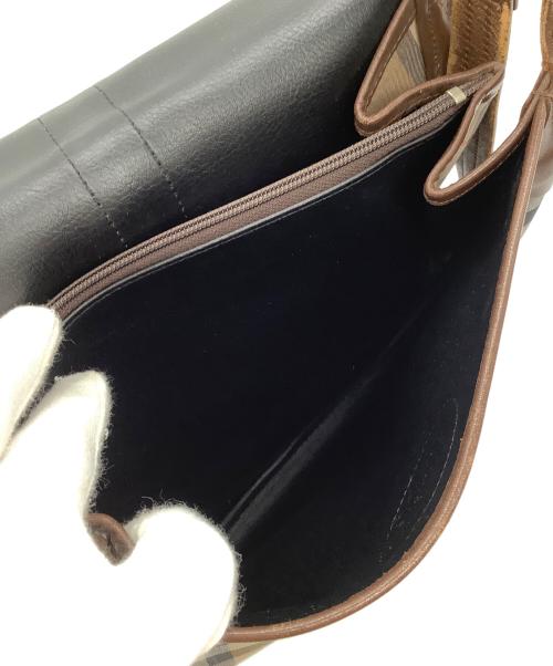 Burberry's（バーバリー）Burberry's (バーバリーズ) ノバチェック ショルダーバッグ ブラウンの古着・服飾アイテム