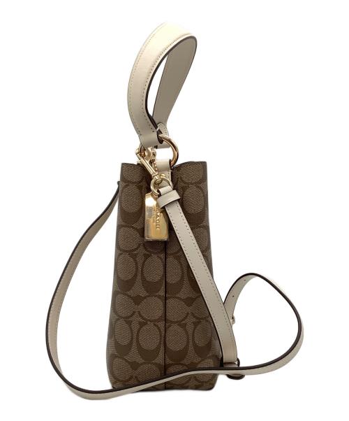 COACH（コーチ）COACH (コーチ) シグネチャー 2WAY ショルダーバッグ ベージュの古着・服飾アイテム
