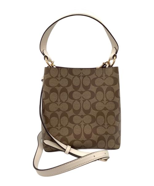 COACH（コーチ）COACH (コーチ) シグネチャー 2WAY ショルダーバッグ ベージュの古着・服飾アイテム
