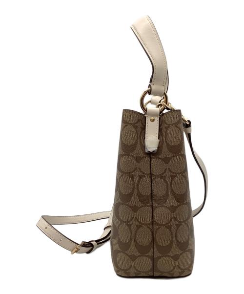 COACH（コーチ）COACH (コーチ) シグネチャー 2WAY ショルダーバッグ ベージュの古着・服飾アイテム