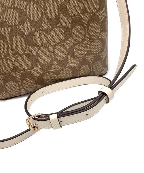 COACH（コーチ）COACH (コーチ) シグネチャー 2WAY ショルダーバッグ ベージュの古着・服飾アイテム