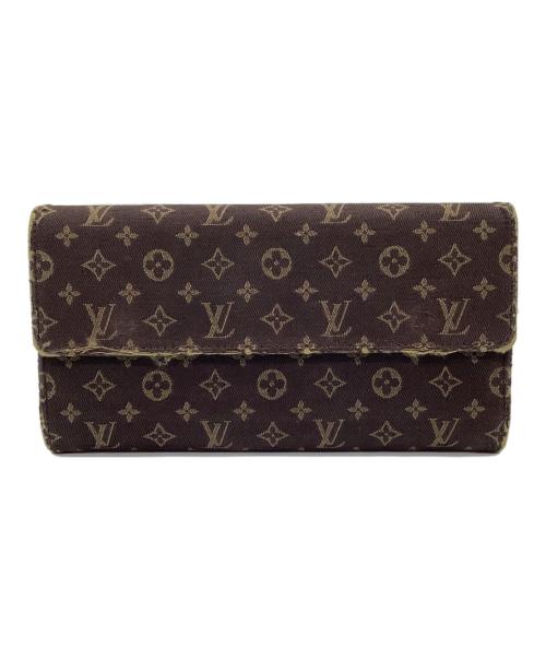 LOUIS VUITTON（ルイ ヴィトン）LOUIS VUITTON (ルイ ヴィトン) モノグラム・ミニ・ラン 長財布 ブラウンの古着・服飾アイテム