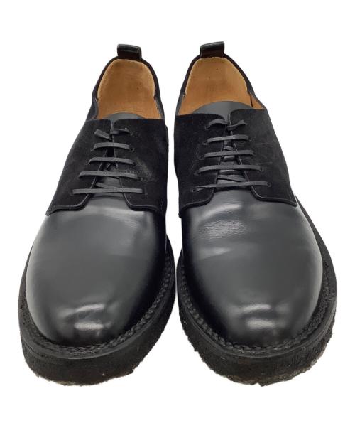 BUTTERO（ブッテロ）BUTTERO (ブッテロ) スウェード切替ラバーソールシューズ ブラック サイズ:40の古着・服飾アイテム