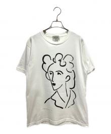 HEAR MY NAME（ヒアマイネーム）の古着「HOTEL PALACE オテルパラス アンリマティス アートグラフィック Tシャツ」｜ホワイト