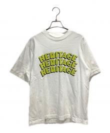 blurhms ROOTSTOCK×Bshop（ブラームスルーツストック×ビショップ）の古着「別注 HERITAGE プリントTシャツ」｜ホワイト