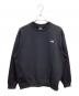 THE NORTH FACE（ザ ノース フェイス）の古着「スモールロゴヘザースウェットクルー」｜ブラック
