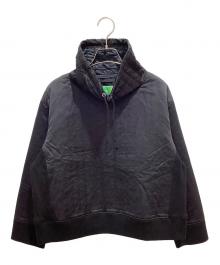 WESTOVERALLS（ウエストオーバーオールズ）の古着「QUILTING HIGH NECK TOP」｜ブラック