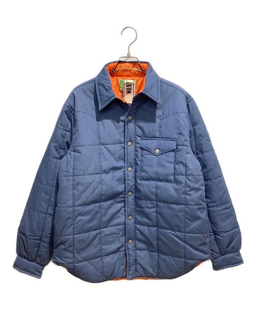 WESTOVERALLS（ウエストオーバーオールズ）WESTOVERALLS (ウエストオーバーオールズ) リバーシブル 中綿ジャケット ブルー サイズ:Sの古着・服飾アイテム