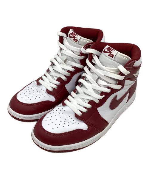 NIKE（ナイキ）NIKE (ナイキ) ハイカットスニーカー ホワイト×ボルドー サイズ:27.5の古着・服飾アイテム