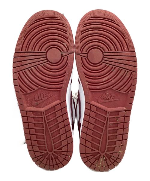 NIKE（ナイキ）NIKE (ナイキ) ハイカットスニーカー ホワイト×ボルドー サイズ:27.5の古着・服飾アイテム