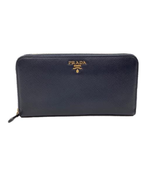 PRADA（プラダ）PRADA (プラダ) 長財布 ネイビーの古着・服飾アイテム