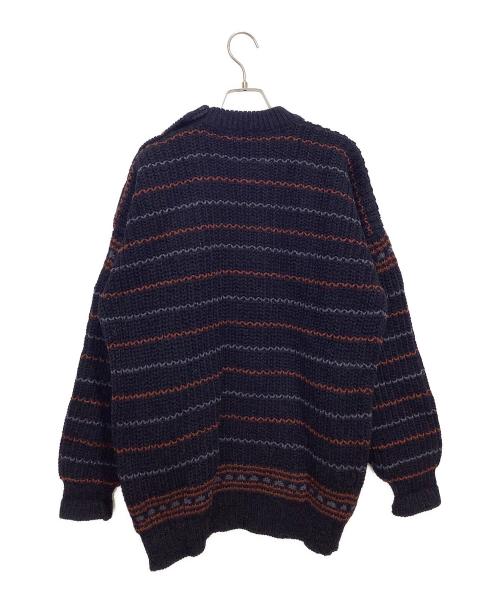 COMME des GARCONS HOMME（コムデギャルソン オム）COMME des GARCONS HOMME (コムデギャルソン オム) ラインボーダー マリンセーター ネイビー サイズ:-の古着・服飾アイテム