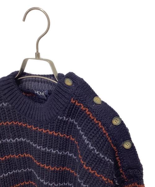 COMME des GARCONS HOMME（コムデギャルソン オム）COMME des GARCONS HOMME (コムデギャルソン オム) ラインボーダー マリンセーター ネイビー サイズ:-の古着・服飾アイテム