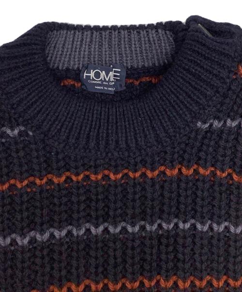 COMME des GARCONS HOMME（コムデギャルソン オム）COMME des GARCONS HOMME (コムデギャルソン オム) ラインボーダー マリンセーター ネイビー サイズ:-の古着・服飾アイテム