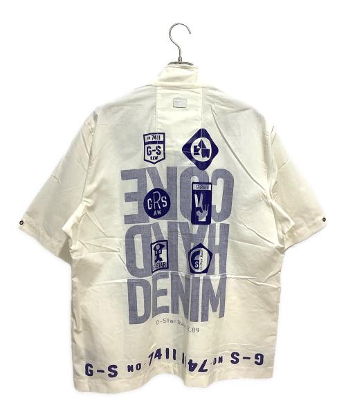 G-STAR RAW（ジースターロゥ）G-STAR RAW (ジースターロゥ) E Graphic Selvedge T-Shirt ベージュ サイズ:XL 未使用品の古着・服飾アイテム