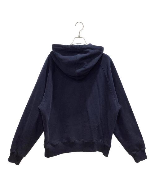 AMI PARIS（アミ パリス）AMI PARIS (アミ パリス) ループバック オーガニックコットンフリース Ami de Coeur パーカー ネイビー サイズ:XLの古着・服飾アイテム