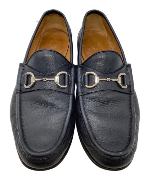 GUCCI（グッチ）GUCCI (グッチ) ビットローファー ネイビー サイズ:8の古着・服飾アイテム