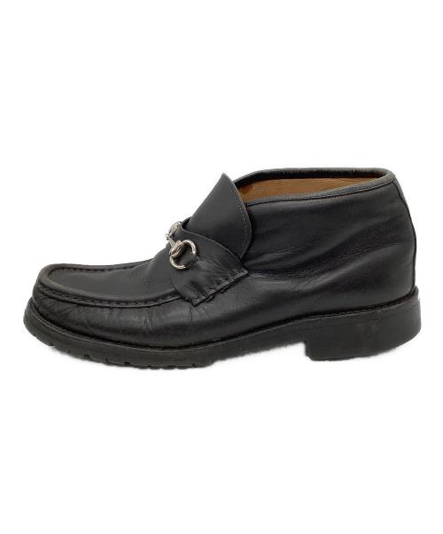GUCCI（グッチ）GUCCI (グッチ) ホースビットモカシンシューズ ブラック サイズ:42.5の古着・服飾アイテム