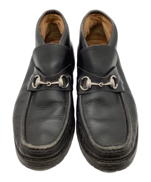 GUCCI（グッチ）GUCCI (グッチ) ホースビットモカシンシューズ ブラック サイズ:42.5の古着・服飾アイテム