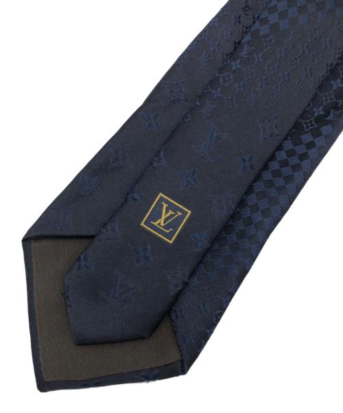 LOUIS VUITTON（ルイ ヴィトン）LOUIS VUITTON (ルイ ヴィトン) ダミエ モノグラム ネクタイ ネイビー サイズ:-の古着・服飾アイテム