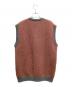 BATONER (バトナ―) 6 BEAUTY&YOUTH (ロク ビューティーアンドユース) MOHAIR V NECK VEST グレー×オレンジ サイズ:F：8000円