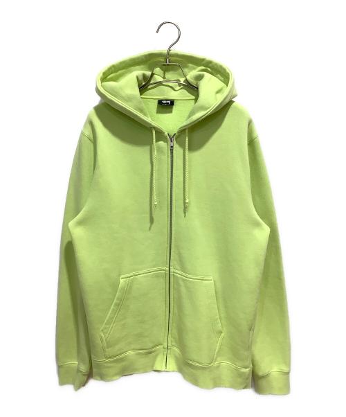 stussy（ステューシー）stussy (ステューシー) ジップパーカー イエロー サイズ:Sの古着・服飾アイテム