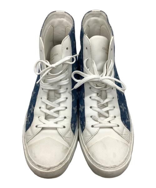LOUIS VUITTON（ルイ ヴィトン）LOUIS VUITTON (ルイ ヴィトン) ハイカットスニーカー ホワイト×ブルー サイズ:8の古着・服飾アイテム