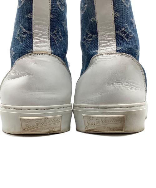 LOUIS VUITTON（ルイ ヴィトン）LOUIS VUITTON (ルイ ヴィトン) ハイカットスニーカー ホワイト×ブルー サイズ:8の古着・服飾アイテム