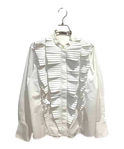 theory luxe（セオリーリュクス）theory luxe (セオリーリュクス) 長袖フリルシャツ ホワイト サイズ:38の古着・服飾アイテム