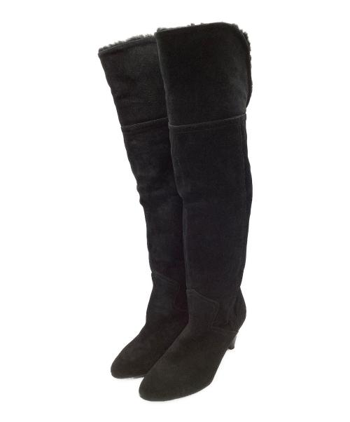 theory（セオリー）theory (セオリー) ロングブーツ ブラック サイズ:38の古着・服飾アイテム