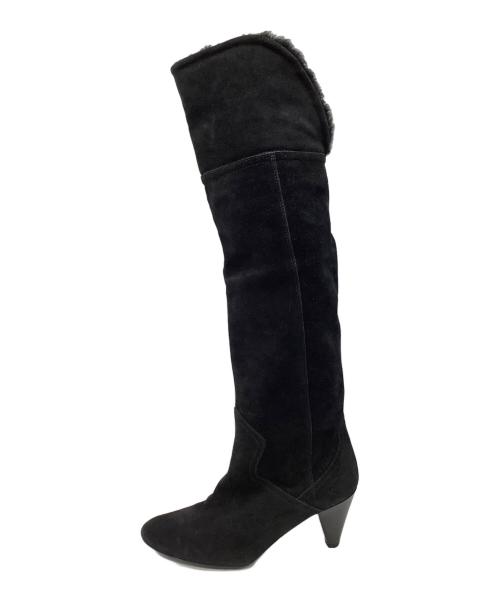 theory（セオリー）theory (セオリー) ロングブーツ ブラック サイズ:38の古着・服飾アイテム