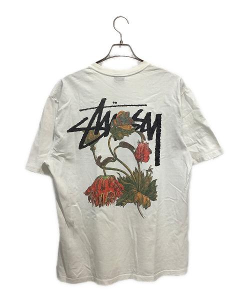 stussy（ステューシー）stussy (ステューシー) WITHERED FLOWER TEE ホワイト サイズ:Lの古着・服飾アイテム