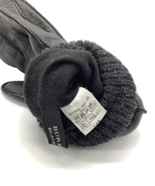 BURBERRY BLACK LABEL（バーバリーブラックレーベル）BURBERRY BLACK LABEL (バーバリーブラックレーベル) ラムレザーグローブ ブラック サイズ:25cmの古着・服飾アイテム