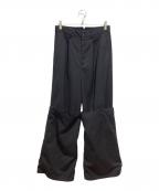 GRANCYグランシー）の古着「Tulle Layereddesign Slacks」｜ブラック
