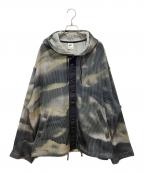 NIKE×stussyナイキ×ステューシー）の古着「Ghillie All-Over Print Hoodie」｜ネイビー×ブラック