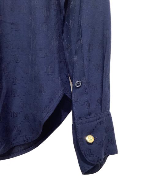 LAUREN RALPH LAUREN（ローレンラルフローレン）LAUREN RALPH LAUREN (ローレンラルフローレン) 長袖ブラウス ネイビー サイズ:XSの古着・服飾アイテム