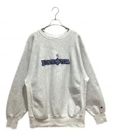 Champion REVERSE WEAVE（チャンピオン リバース ウィーブ）の古着「90sロゴ刺繍スウェット」｜グレー