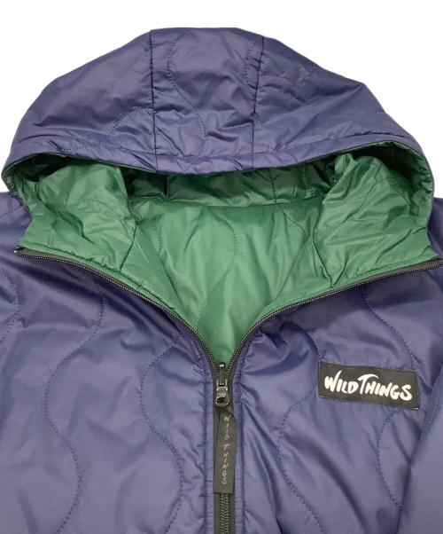 WILD THINGS（ワイルドシングス）WILD THINGS (ワイルドシングス) リバーシブルキルティングジャケット ネイビー×グリーン サイズ:Lの古着・服飾アイテム