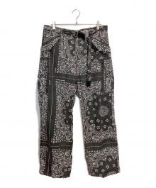 sacai（サカイ）の古着「Ghetto Gastro Bandana Print Pants」｜ブラック