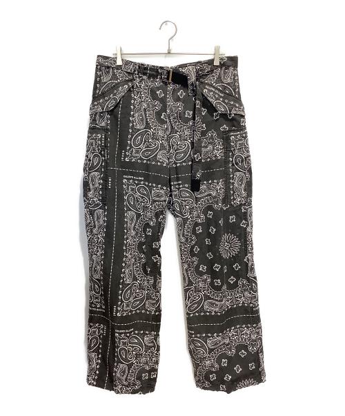 sacai（サカイ）sacai (サカイ) Ghetto Gastro Bandana Print Pants ブラック サイズ:3の古着・服飾アイテム