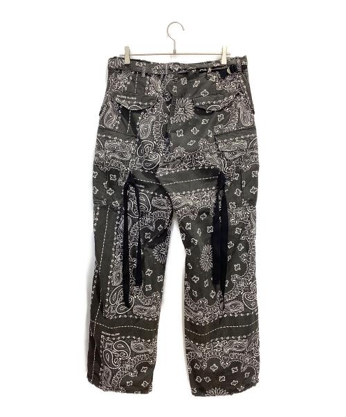 sacai（サカイ）sacai (サカイ) Ghetto Gastro Bandana Print Pants ブラック サイズ:3の古着・服飾アイテム