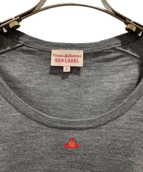 Vivienne Westwood RED LABEL（ヴィヴィアンウエストウッドレッドレーベル）Vivienne Westwood RED LABEL (ヴィヴィアンウエストウッドレッドレーベル) オーブロゴ ロングスリーブ セーター グレー サイズ:2の古着・服飾アイテム