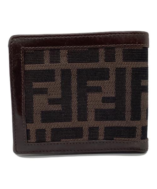 FENDI（フェンディ）FENDI (フェンディ) ズッカ 2つ折り財布 ブラウンの古着・服飾アイテム