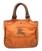 BURBERRY BLUE LABELバーバリーロンドンブルーレーベル）の古着「キャンバストートバッグ」｜オレンジ