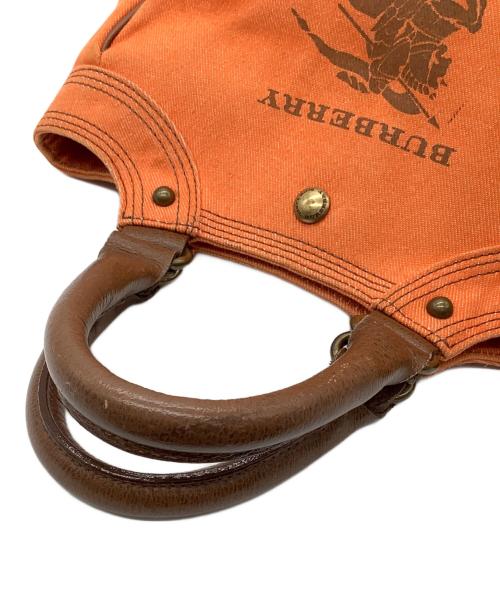 BURBERRY BLUE LABEL（バーバリーロンドンブルーレーベル）BURBERRY BLUE LABEL (バーバリーロンドンブルーレーベル) キャンバストートバッグ オレンジの古着・服飾アイテム