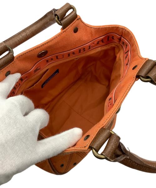 BURBERRY BLUE LABEL（バーバリーロンドンブルーレーベル）BURBERRY BLUE LABEL (バーバリーロンドンブルーレーベル) キャンバストートバッグ オレンジの古着・服飾アイテム