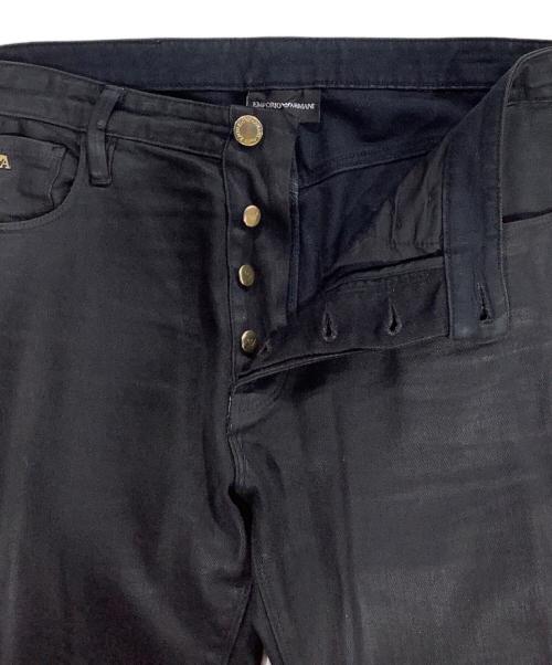 EMPORIO ARMANI（エンポリオ アルマーニ）EMPORIO ARMANI (エンポリオ アルマーニ) スキニーデニムパンツ ブラック サイズ:32の古着・服飾アイテム